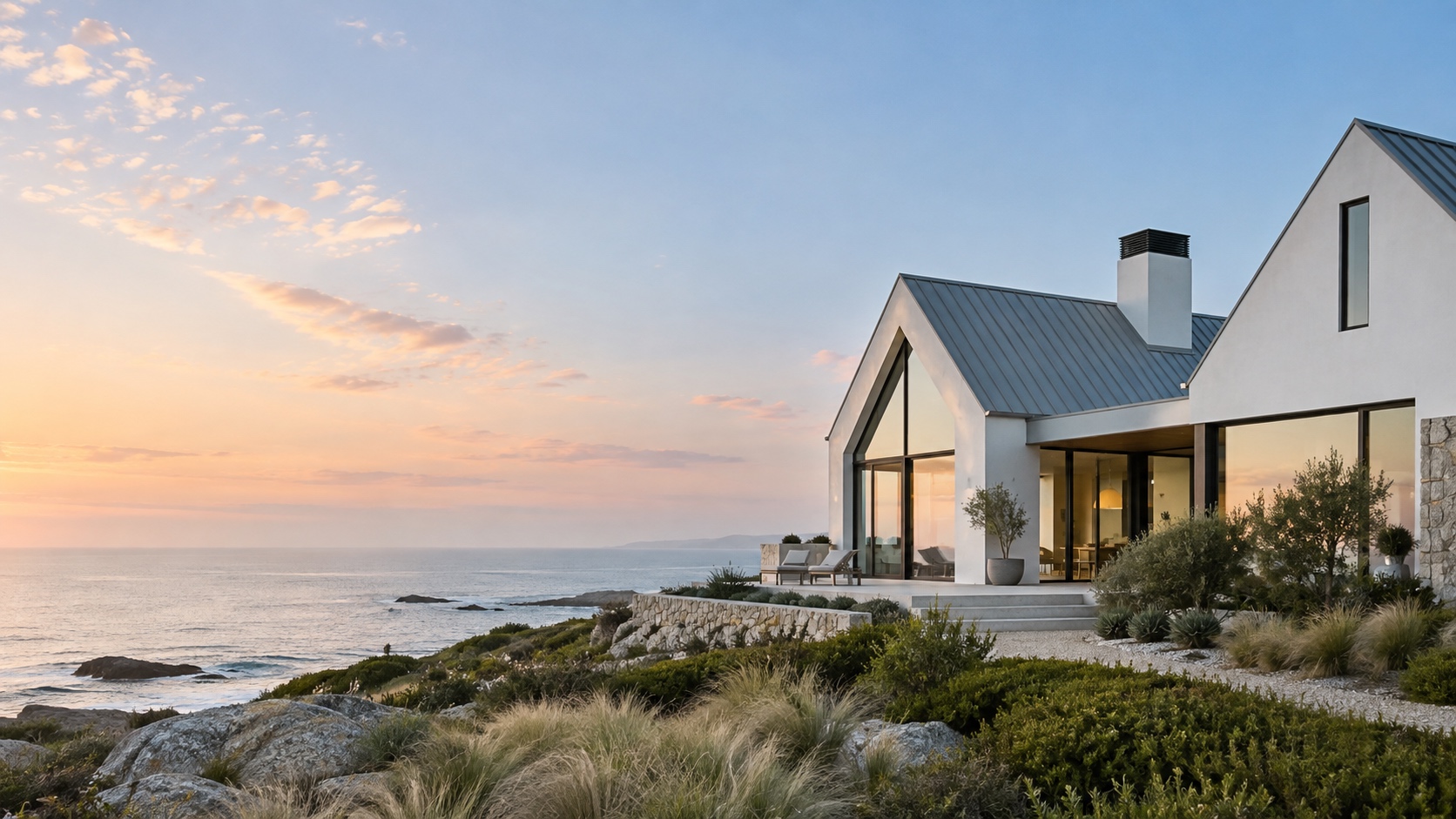 Architectural home and roof photographed for the Horizon Roofing design concept